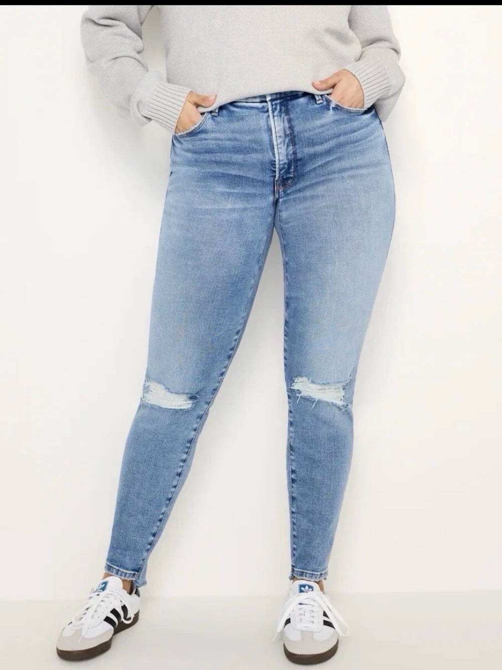 Good American Good Leg Mid-Rise Skinny Jeans